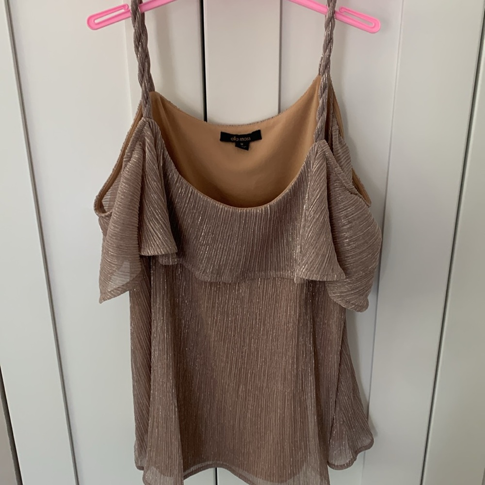 Ella Moss Shimmering Silver Blouse